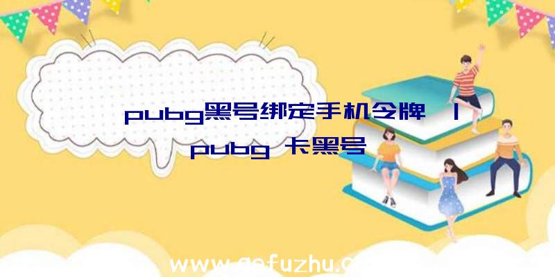 「pubg黑号绑定手机令牌」|pubg